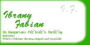 ibrany fabian business card